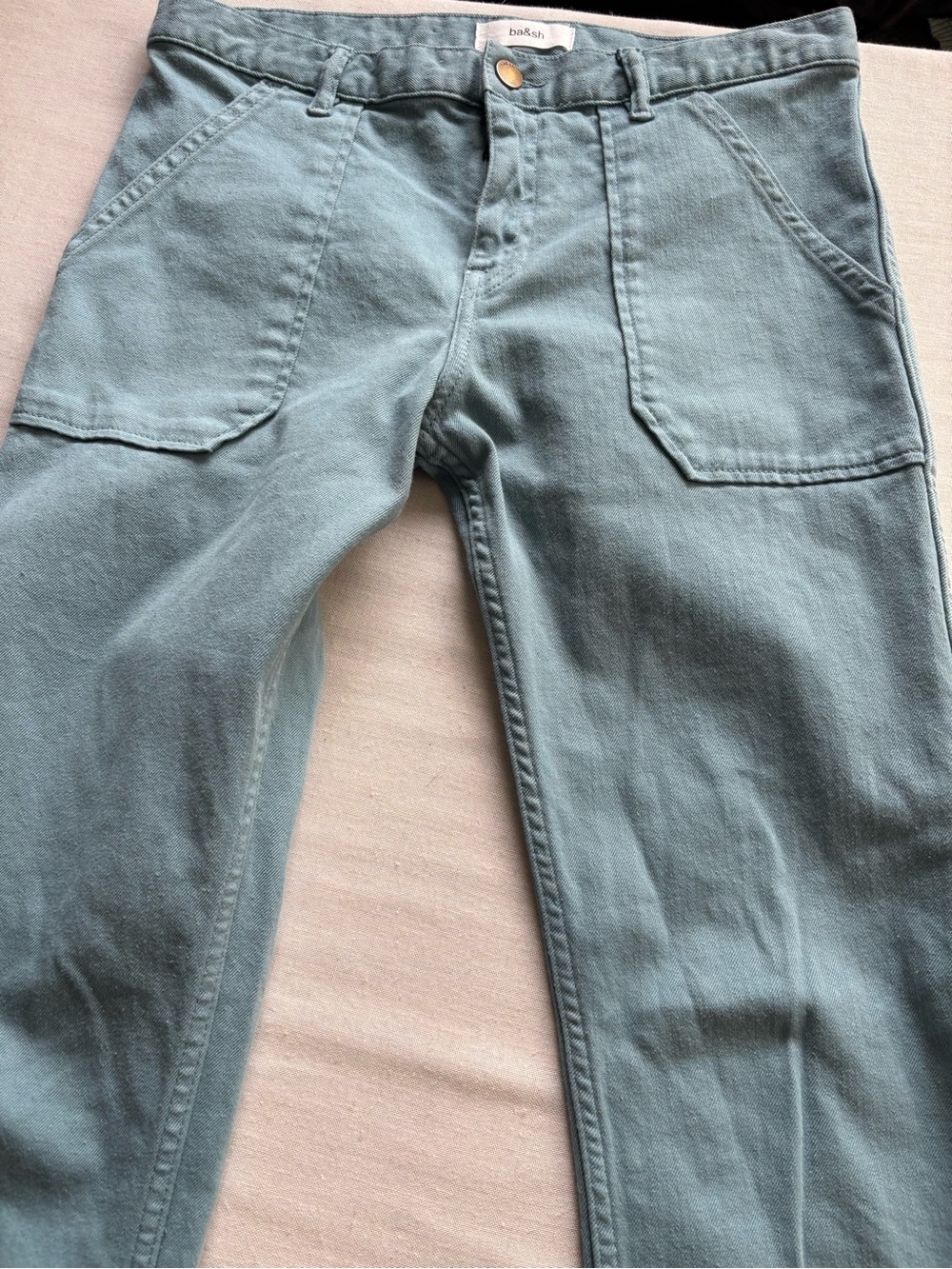 ba&sh Blue Mid Rise Straight Leg Jeans Size 6 | Parisian Casual - Picture 8 of 15